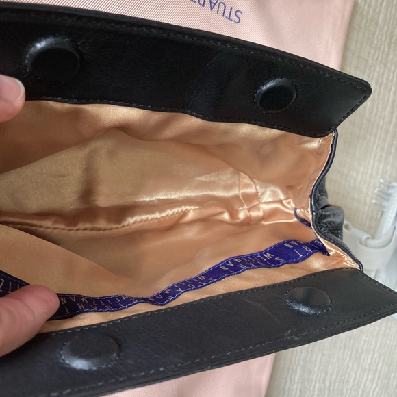 Authentic Stuart Weitzman black leather clutch, size approximately 9,5 - 6,5 “ - Picture 7 of 7